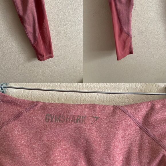 Gymshark Pink Mesh Full Length Leggings - Picture 6 of 9